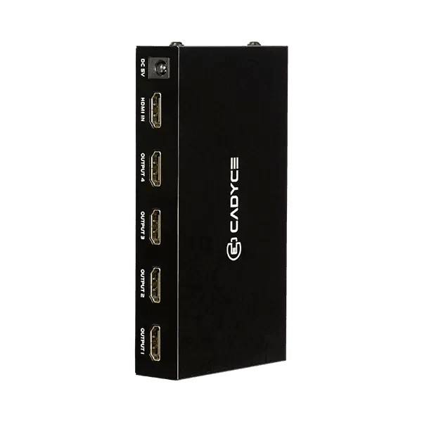 Cadyce CA - 4HDSP PLUS 1 x 4 HDMI Splitter with 4K Support - Black - SWIFT PERIPHERALSCA-4HDSP Plus