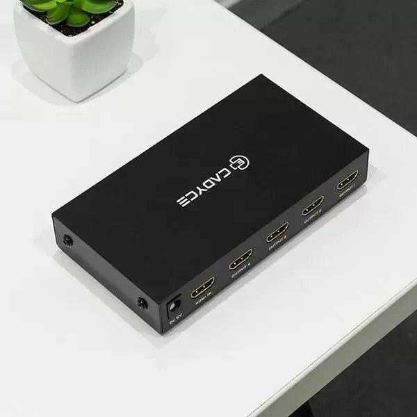 Cadyce CA - 4HDSP PLUS 1 x 4 HDMI Splitter with 4K Support - Black - SWIFT PERIPHERALSCA-4HDSP Plus