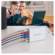 Cadyce CA - 6UCWC 60W 6 - Port USB Wall Charger with Quick Charge and USB - C Port - SWIFT PERIPHERALSCA-6UCWC