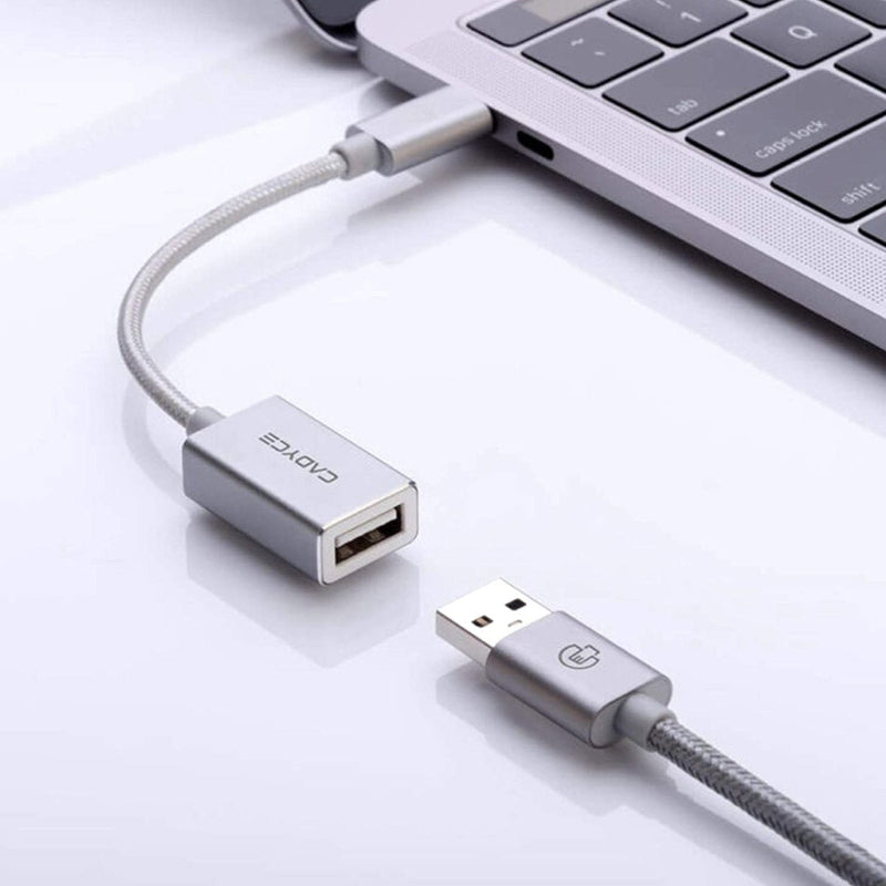 Cadyce CA - C3AF Cadmium Premium Braided USB Type C to USB 3.0 A Type Female Converter - SWIFT PERIPHERALSCA-C3AF