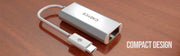 Cadyce CA - C3GE USB - C to RJ45 Gigabit Ethernet Adapter for Windows and Mac OS - SWIFT PERIPHERALSCA-C3GE
