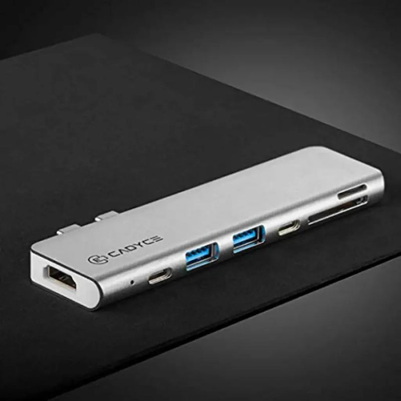 Cadyce CA - C3MDS Dual USB - C Mini Docking Station HDMI 4K USB 3.0 SD/MicroSD Slots Thunderbolt 3 Compatible - SWIFT PERIPHERALSCA-C3MDS