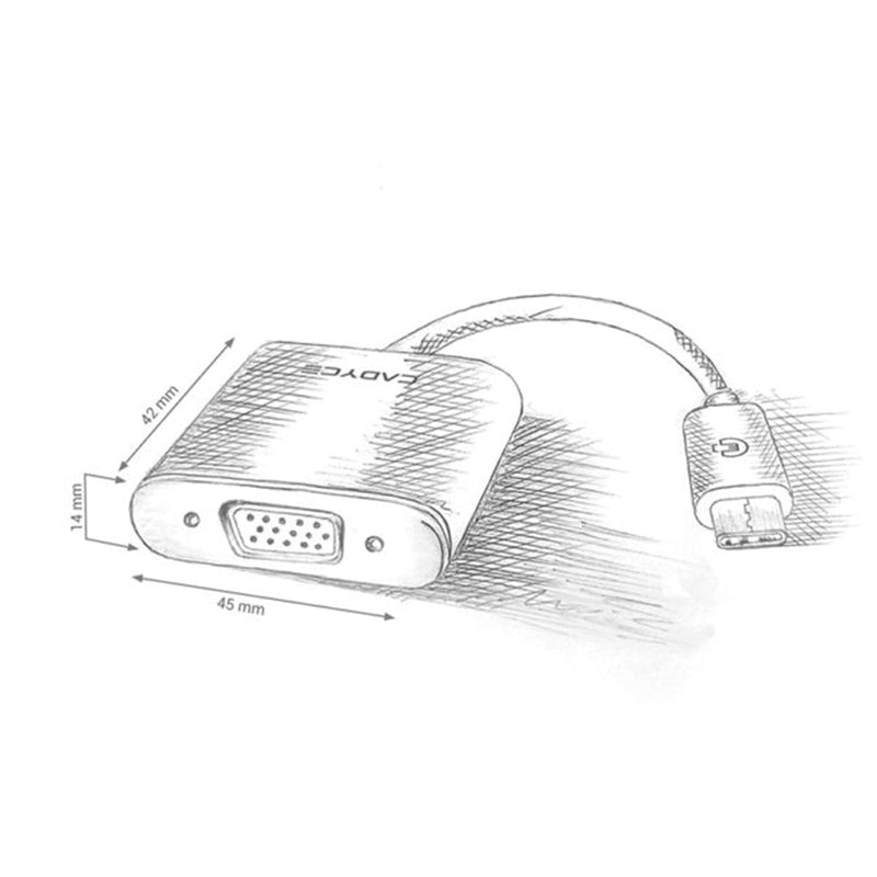 Cadyce CA - C3VGA USB Type - C to VGA Adapter - SWIFT PERIPHERALSCA-C3VGA