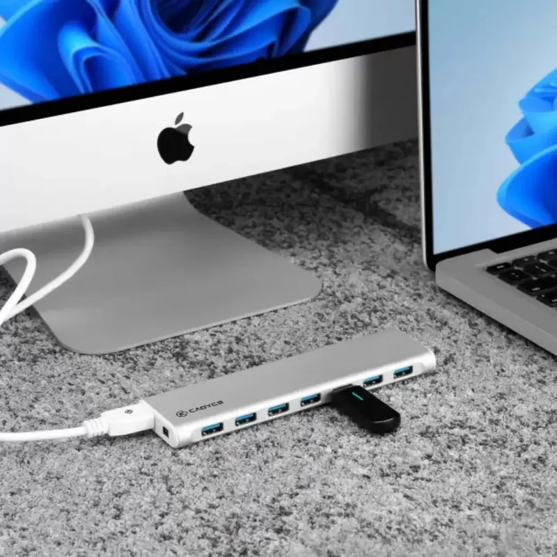Cadyce CA - C7H USB - C to USB 3.0 7 - Port Hub with 2.4A Charging Port - SWIFT PERIPHERALSCA-C7H