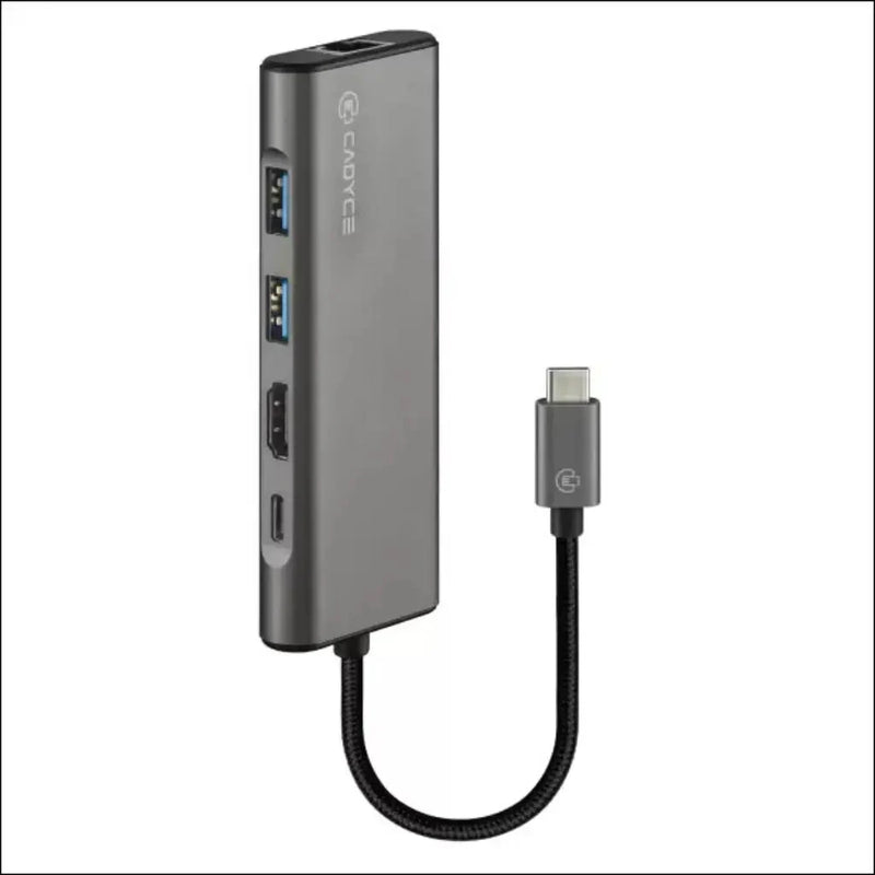 Cadyce USB C Hub with HDMI 4K, Ethernet & PD Charging | 6 - in - 1 USB C Hub India - SWIFT PERIPHERALSCA-CU3HG-SPACE-GRAY
