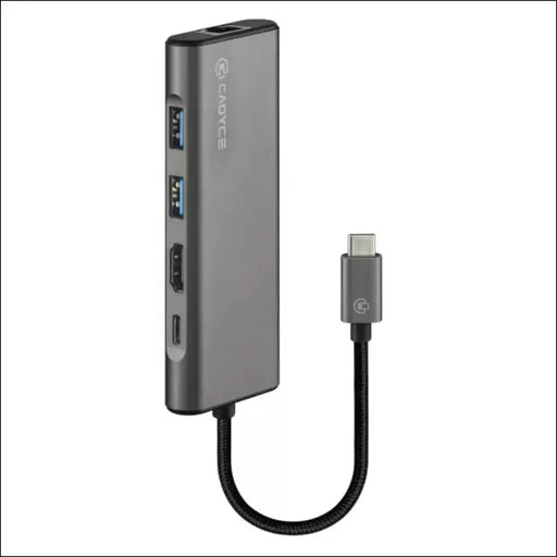 Cadyce USB C Hub with HDMI 4K, Ethernet & PD Charging | 6 - in - 1 USB C Hub India - SWIFT PERIPHERALSCA-CU3HG-SPACE-GRAY
