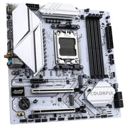 Colorful BATTLE‑AX B650M WHITE WIFI V15 WiFi - 6 AMD B650 AM5 DDR5 MicroATX Motherboard - SWIFT PERIPHERALSBA-B650M-W-WF-V15