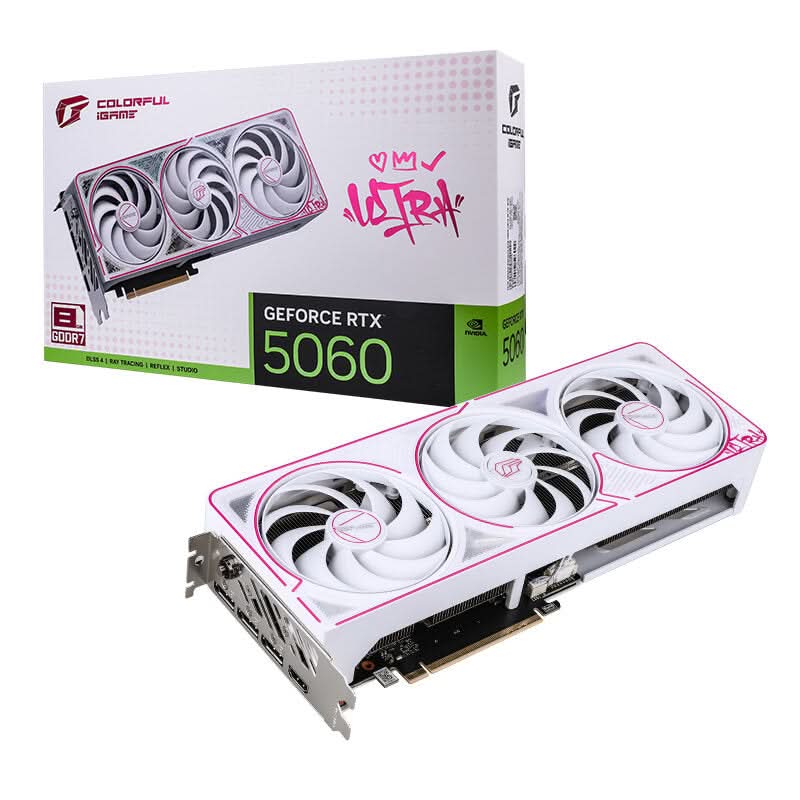 COLORFUL IGAME GEFORCE RTX 5060 ULTRA W OC 8GB - V WHITE GRAPHIC CARD - SWIFT PERIPHERALS1094142