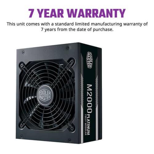 COOLER MASTER 2000W M2000 80 PLUS PLATINUM FULLY MODULAR SMPS - SWIFT PERIPHERALS104645
