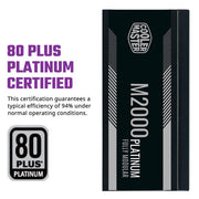 COOLER MASTER 2000W M2000 80 PLUS PLATINUM FULLY MODULAR SMPS - SWIFT PERIPHERALS104645