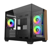 COOLER MASTER ELITE 481 WOOD COMPUTER CASE ARGB BLACK - SWIFT PERIPHERALS1094606