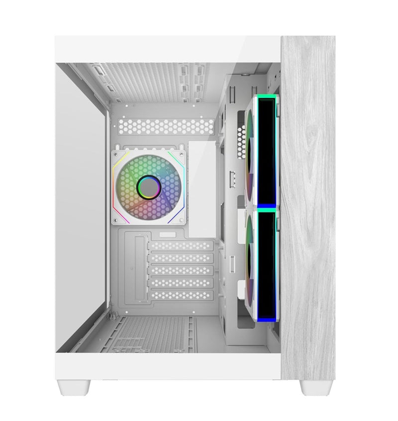 COOLER MASTER ELITE 481 WOOD COMPUTER CASE - WHITE - SWIFT PERIPHERALS1095185