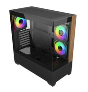 COOLER MASTER ELITE 690 WOOD COMPUTER CASE - BLACK - SWIFT PERIPHERALS1094520