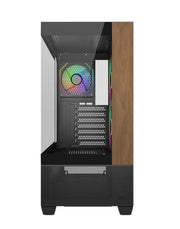COOLER MASTER ELITE 690 WOOD COMPUTER CASE - BLACK - SWIFT PERIPHERALS1094520
