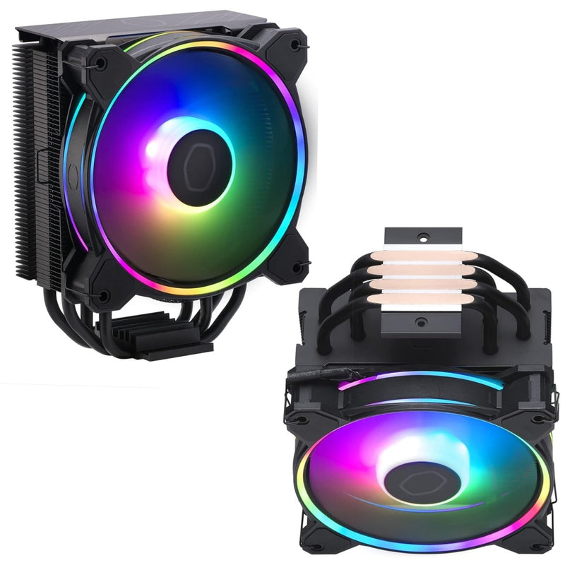 COOLER MASTER HYPER 212 HALO ARGB CPU AIR COOLER (BLACK) - SWIFT PERIPHERALS1088450