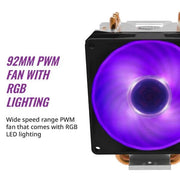 COOLER MASTER HYPER 410R RGB CPU AIR COOLER - SWIFT PERIPHERALS100780