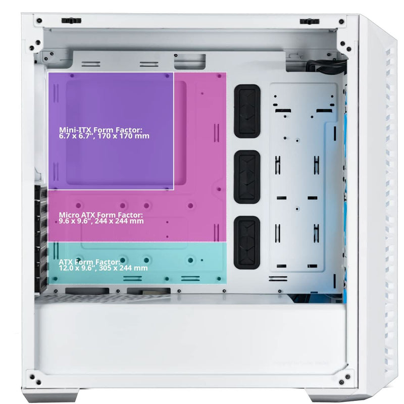 COOLER MASTER MASTERBOX MB520 MESH MID - TOWER ARGB E - ATX CABINET WHITE - SWIFT PERIPHERALS1082077
