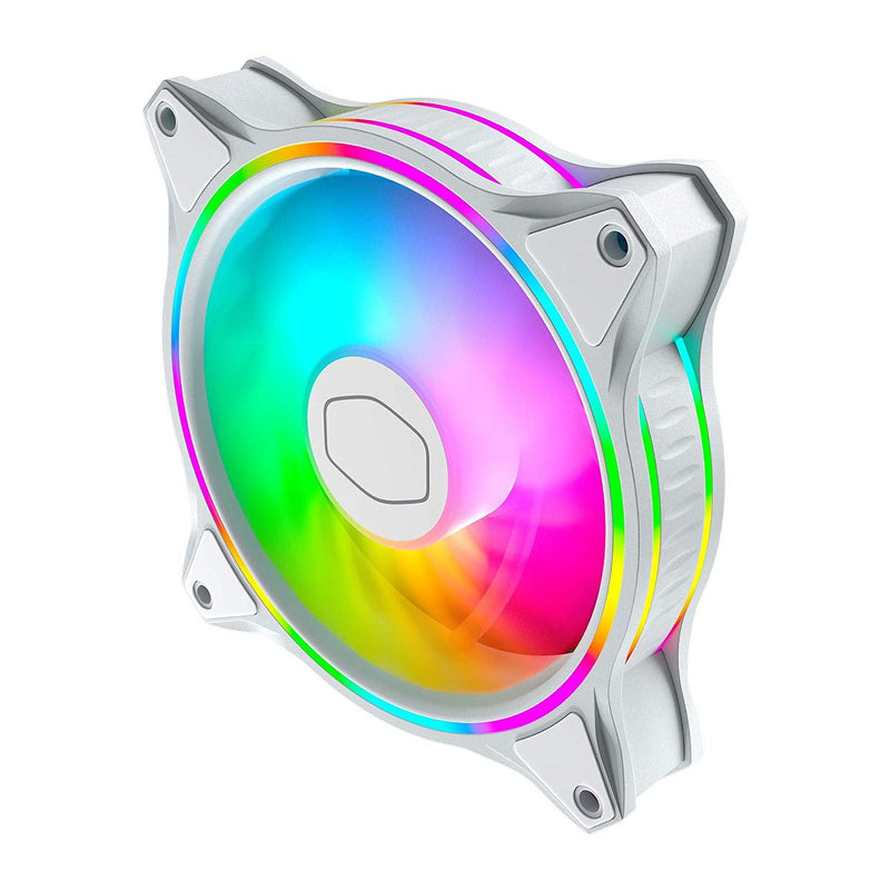 Cooler Master MasterFan MF120 Halo 3in1 White Edition CPU Case Fan with ARGB Controller - SWIFT PERIPHERALSMFL-B2DW-183PA-R1