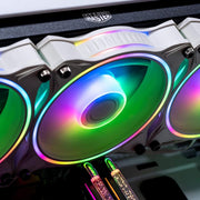 Cooler Master MasterFan MF120 Halo 3in1 White Edition CPU Case Fan with ARGB Controller - SWIFT PERIPHERALSMFL-B2DW-183PA-R1