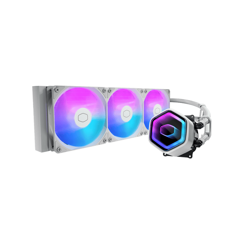 COOLER MASTER MASTERLIQUID 240 CORE II ARGB LIQUID CPU COOLER - WHITE MLW - D24M - A18PA - RW - SWIFT PERIPHERALS1094523