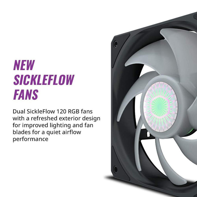 Cooler Master MasterLiquid ML240L 240mm RGB V2 CPU Liquid Cooler with Dual SickleFlow Silent Fan - SWIFT PERIPHERALSMLW-D24M-A18PC-R2