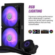 Cooler Master MasterLiquid ML240L 240mm RGB V2 CPU Liquid Cooler with Dual SickleFlow Silent Fan - SWIFT PERIPHERALSMLW-D24M-A18PC-R2