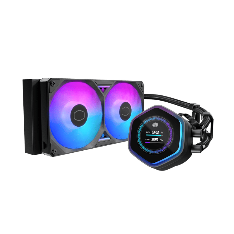 COOLER MASTER MASTERLIQUID ML360 ATMOS II LCD ARGB BLACK FAN - SWIFT PERIPHERALS1095095