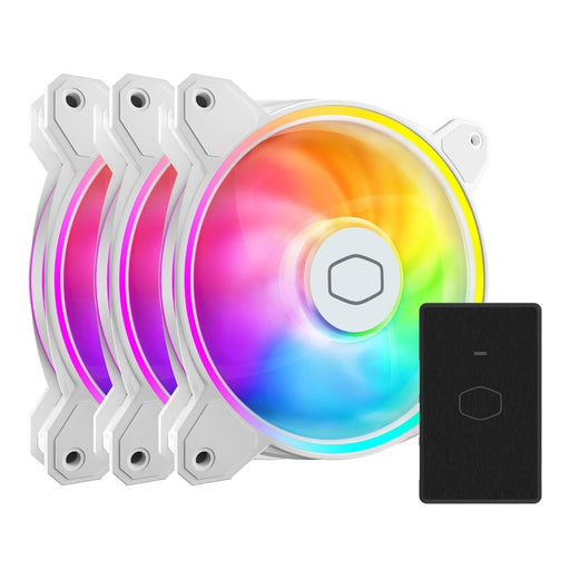 COOLER MASTER MF120 HALO CABINET FAN TRIPLE PACK WHITE - SWIFT PERIPHERALS1086550