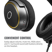 COOLER MASTER MH650 RGB 7.1 VIRTUAL SURROUND SOUND USB GAMING HEADSET - SWIFT PERIPHERALS100195