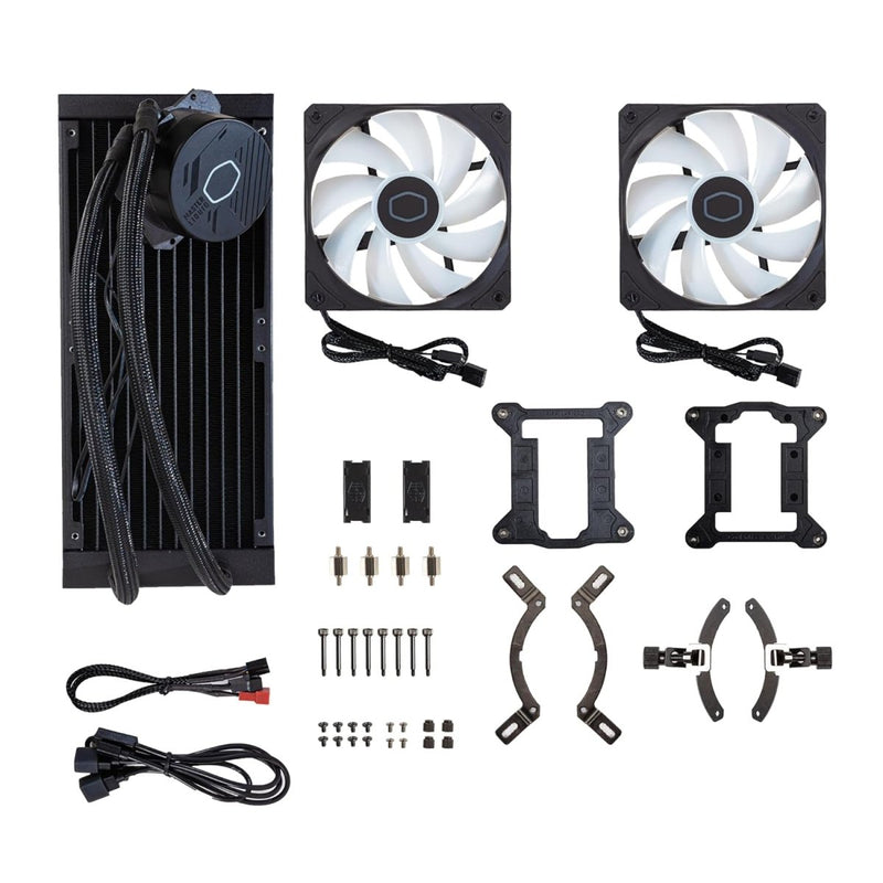 COOLER MASTER ML240L CORE 240MM ARGB AIO LIQUID COOLER BLACK MLW - D24M - A18PZ - R1 - SWIFT PERIPHERALS1085038