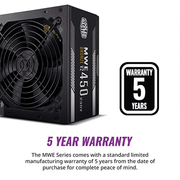 Cooler Master MWE 450W Bronze V2 Non - Modular 80 Plus SMPS Power Supply - SWIFT PERIPHERALSMPE-4501-ACABW-BIN