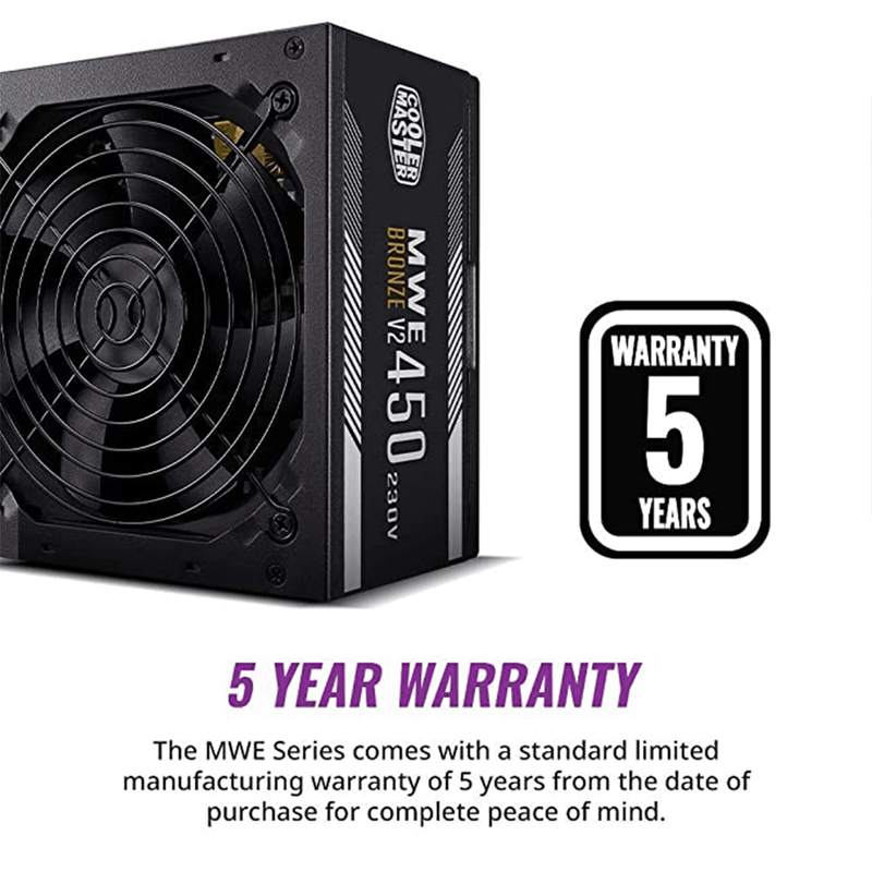 Cooler Master MWE 450W Bronze V2 Non - Modular 80 Plus SMPS Power Supply - SWIFT PERIPHERALSMPE-4501-ACABW-BIN
