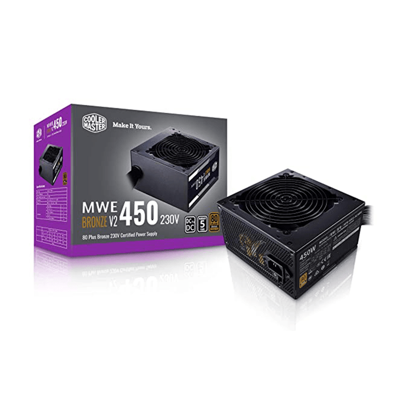 Cooler Master MWE 450W Bronze V2 Non - Modular 80 Plus SMPS Power Supply - SWIFT PERIPHERALSMPE-4501-ACABW-BIN