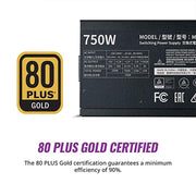 Cooler Master MWE 750 Gold V2 80 Plus Gold Certified Fully Modular Power Supply Unit - Black - SWIFT PERIPHERALSMPE-7501-AFAAG-IN