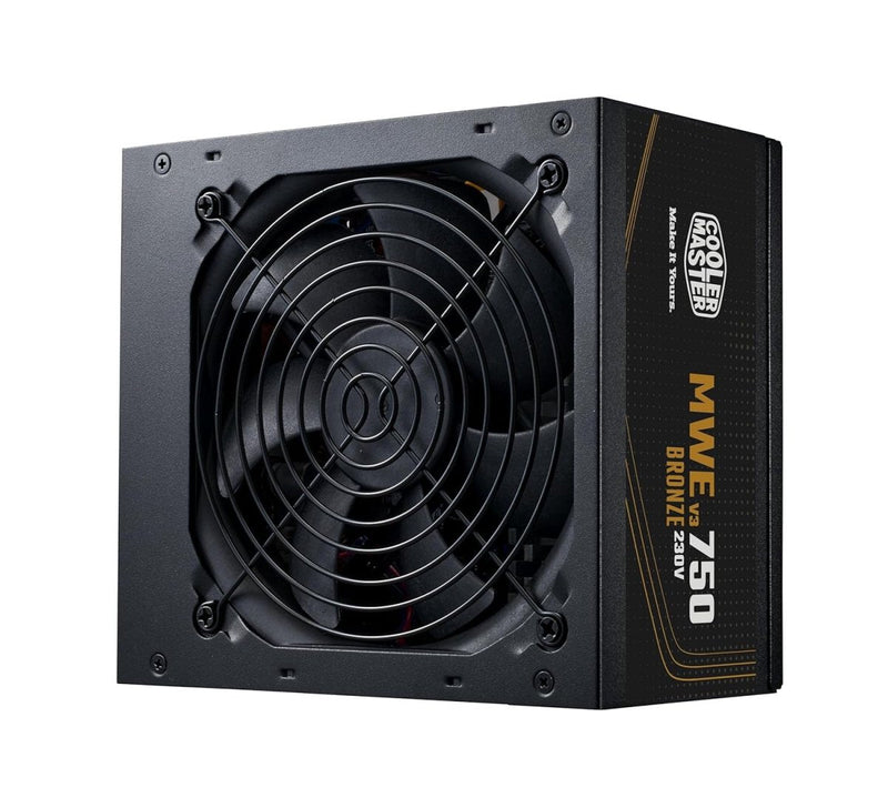 Cooler Master MWE 750 V3 230V 80 Plus Bronze Certified Non - Modular Power Supply – Black - SWIFT PERIPHERALSMPE-7501-ACAAW-3B