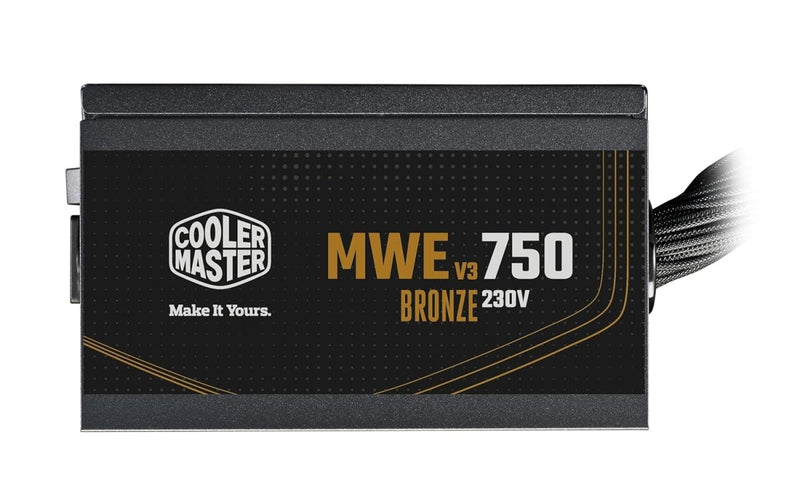 Cooler Master MWE 750 V3 230V 80 Plus Bronze Certified Non - Modular Power Supply – Black - SWIFT PERIPHERALSMPE-7501-ACAAW-3B
