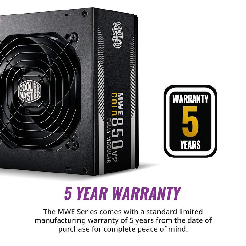 Cooler Master MWE 850 Gold V2 80 Plus Gold Certified Fully Modular ATX Power Supply Unit - Black - SWIFT PERIPHERALSMPE-8501-AFAAG-IN