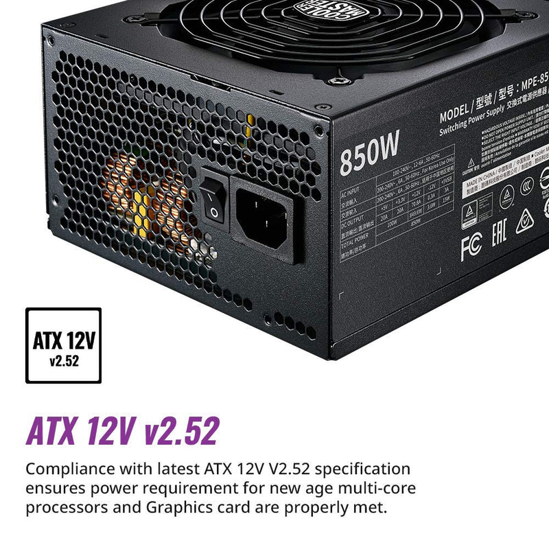 Cooler Master MWE 850 Gold V2 80 Plus Gold Certified Fully Modular ATX Power Supply Unit - Black - SWIFT PERIPHERALSMPE-8501-AFAAG-IN