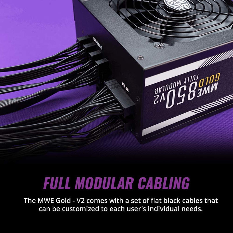 Cooler Master MWE 850 Gold V2 80 Plus Gold Certified Fully Modular ATX Power Supply Unit - Black - SWIFT PERIPHERALSMPE-8501-AFAAG-IN