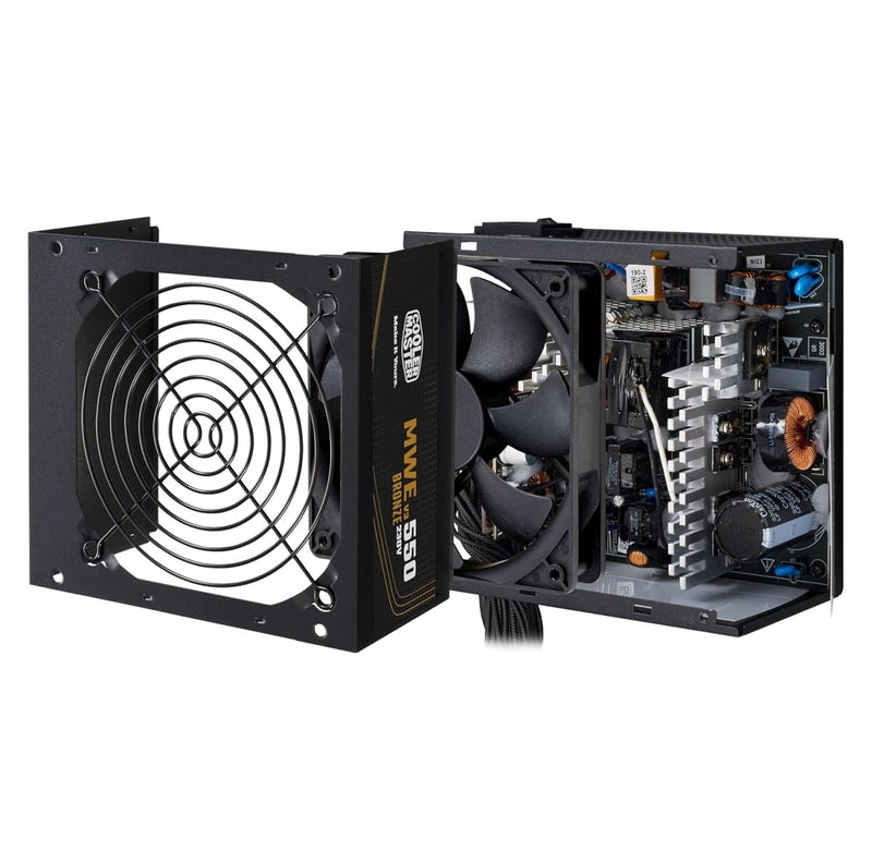Cooler Master MWE Bronze 550 V3 550W ATX Non Modular Power Supply Unit - Black - SWIFT PERIPHERALSMPE-5501-ACAAW-3B