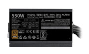 Cooler Master MWE Bronze 550 V3 550W ATX Non Modular Power Supply Unit - Black - SWIFT PERIPHERALSMPE-5501-ACAAW-3B