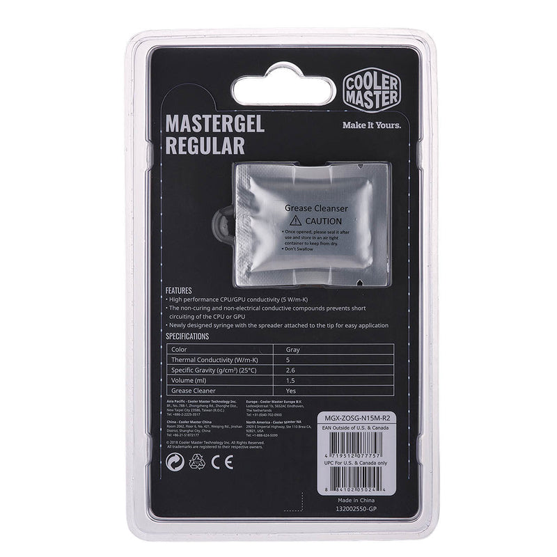 CoolerMaster MasterGel Regular Thermal Paste - SWIFT PERIPHERALSMGX-ZOSG-N15M-R2