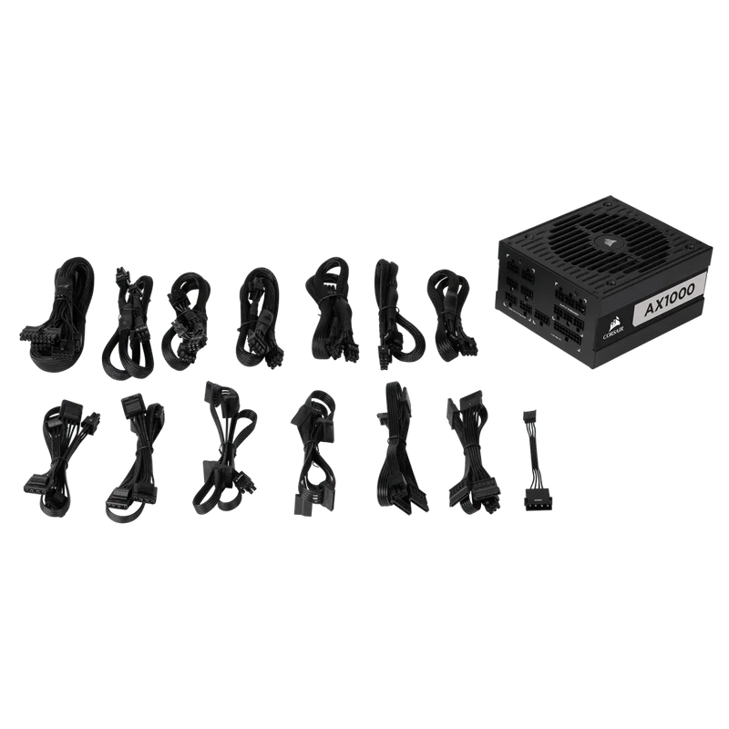 CORSAIR 1000W AX1000 80 PLUS TITANIUM FULLY MODULAR SMPS - SWIFT PERIPHERALS101795