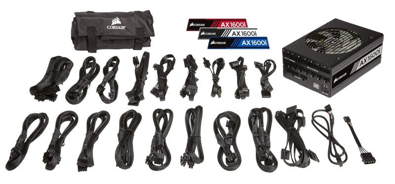 CORSAIR 1600W AX1600I 80 PLUS TITANIUM FULLY MODULAR SMPS CP - 9020087 - IN - SWIFT PERIPHERALS1084215
