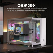 CORSAIR 2500X TEMPERED GLASS MID - TOWER, WHITE - SWIFT PERIPHERALS1092045