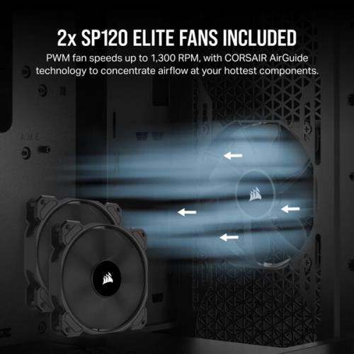CORSAIR 3000D AIRFLOW TEMPERED GLASS MID - TOWER, BLACK - SWIFT PERIPHERALSCRSR0148