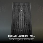 CORSAIR 3000D AIRFLOW TEMPERED GLASS MID - TOWER, BLACK, SI EDITION - SWIFT PERIPHERALSCRSR0153