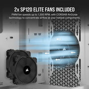 CORSAIR 3000D AIRFLOW TEMPERED GLASS MID - TOWER, WHITE - SWIFT PERIPHERALS1092040