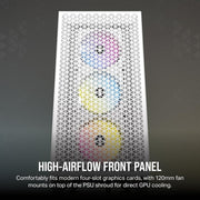 CORSAIR 3000D RGB AIRFLOW MID - TOWER (ATX) CABINET (WHITE) CC - 9011256 - WW - SWIFT PERIPHERALS1091989