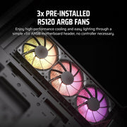 CORSAIR 3500X RGB TEMPERED GLASS MID - TOWER, BLACK - SWIFT PERIPHERALS1092046